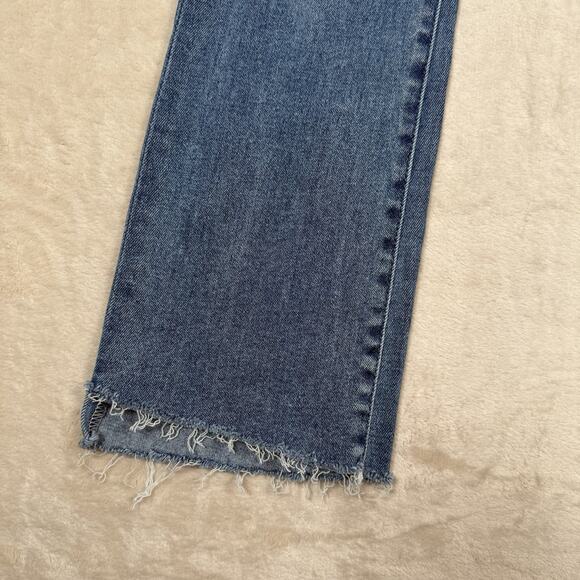 Mother Jeans Women's Size 26 Insider Crop Step Fray Juicin’ Blue Light Wash - Picture 3 of 12